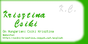 krisztina csiki business card